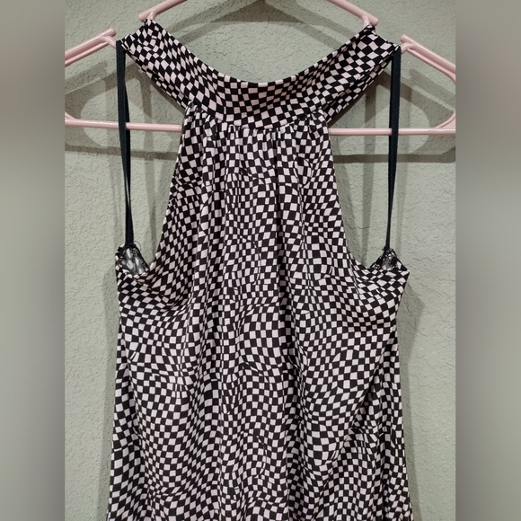 Vintage PS Y2k Checkered Halter Pink & Black Dress - Picture 2 of 5